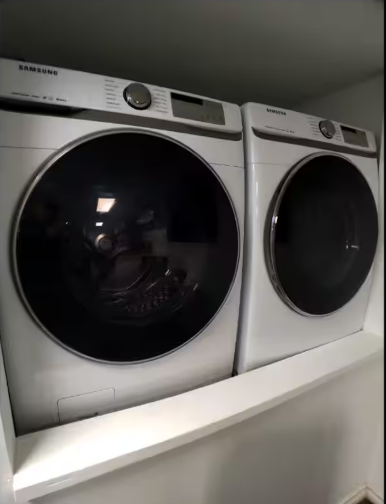 In-unit Samsung washer and dryer
